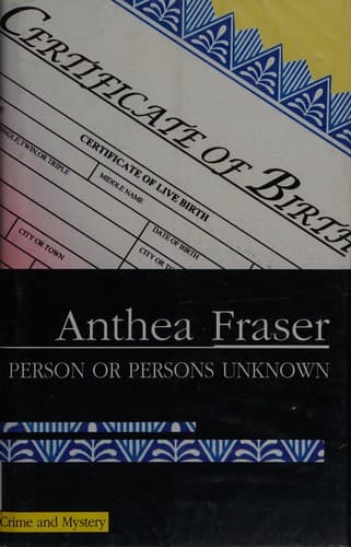 Cover image for Person or persons unknown