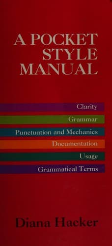 Cover image for A pocket style manual