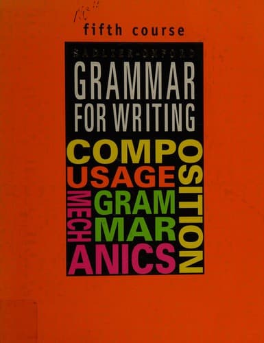 Cover image for Grammar For Writing