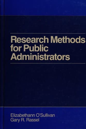 Cover image for Research methods for public administrators