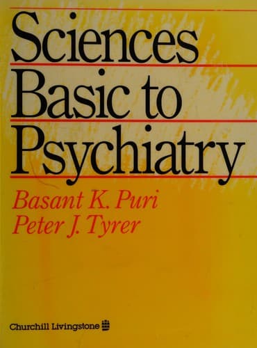 Cover image for Sciences basic to psychiatry