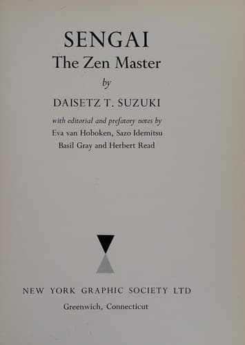 Cover image for Sengai, the Zen master