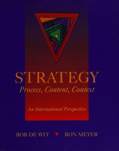 Cover image for Strategy--process, content, context