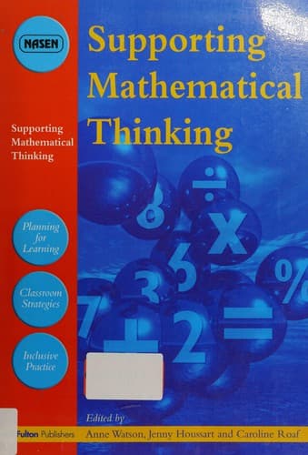 Cover image for Supporting mathematical thinking