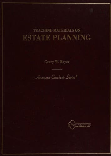 Cover image for Teaching materials on estate planning