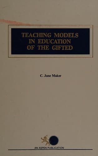 Cover image for Teaching models in education of the gifted