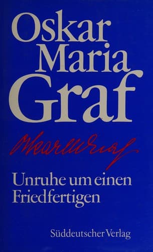 Cover image for Unruhe um einen Friedfertigen
