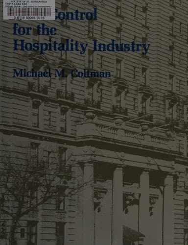 Cover image for Cost control for the hospitality industry