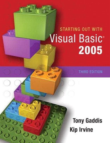 Cover image for Starting Out with Visual Basic 2005 (3rd Edition)