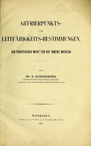Gefrierpunkts- und Leitfähigkeits-Bestimmungen