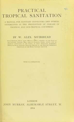 Practical tropical sanitation