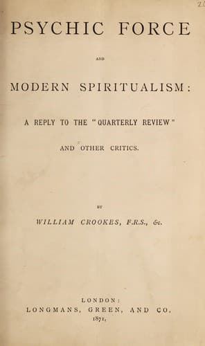 Psychic force and modern spiritualism