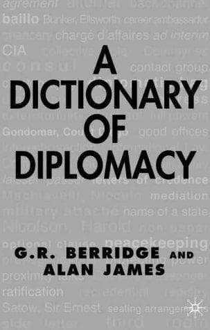 Cover image for A dictionary of diplomacy