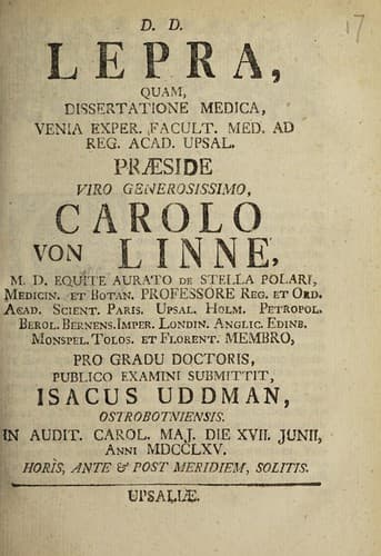 Lepra, quam, dissertatione medica