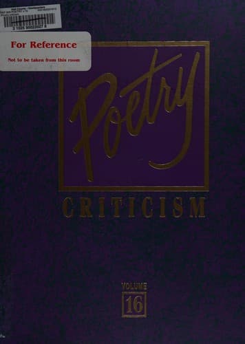 Cover image for Poetry Criticism