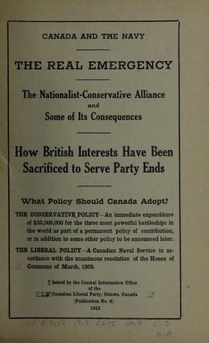Canada and the navy : The real emergency