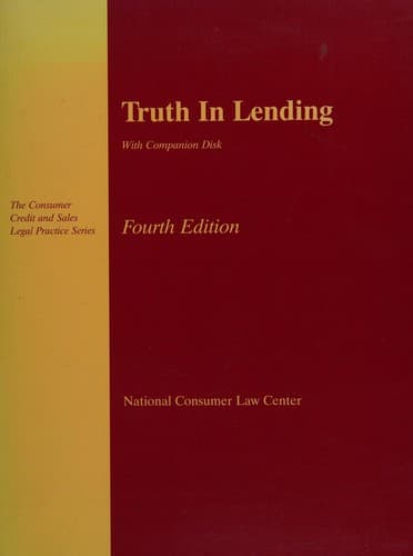 Cover image for Truth in lending