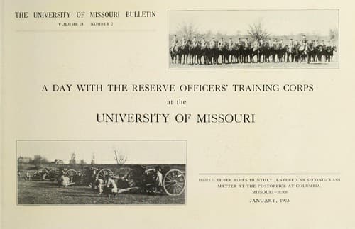 A day with the reserve officers' training corps at the University of Missouri