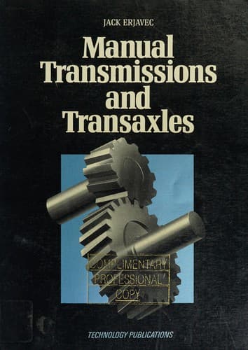 Cover image for Manual transmissions and transaxles