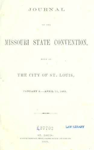 Journal of the Missouri State Convention