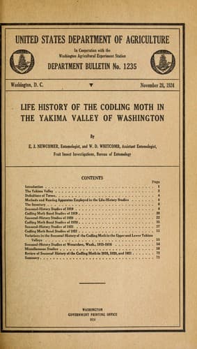 Life history of the codling moth in the Yakima Valley of Washington