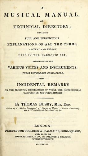A musical manual, or, Technical directory