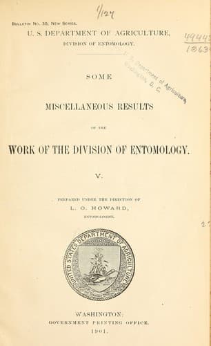 Some miscellaneous results of the work of the Division of Entomology, V.