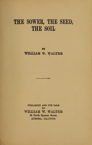 Cover image for The Sower, the Seed, the Soil