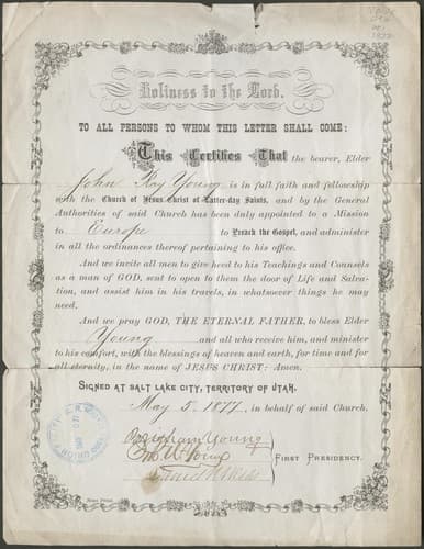 To all persons to whom this letter shall come