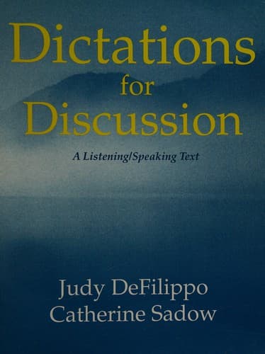 Cover image for Dictations for discussion