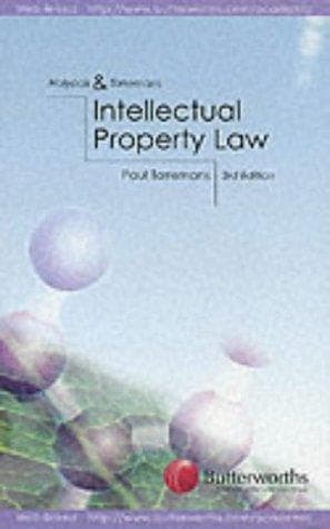 Cover image for Holyoak and Torremans intellectual property law