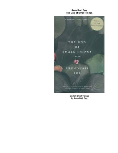 Cover image for The god of small things