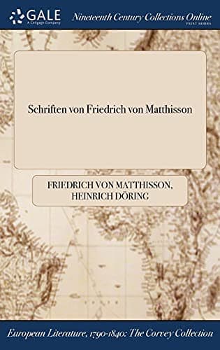 Cover image for Schriften von Friedrich von Matthisson