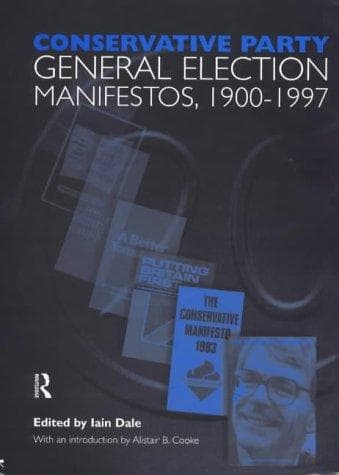 Cover image for Conservative Party general election manifestos, 1900-1997