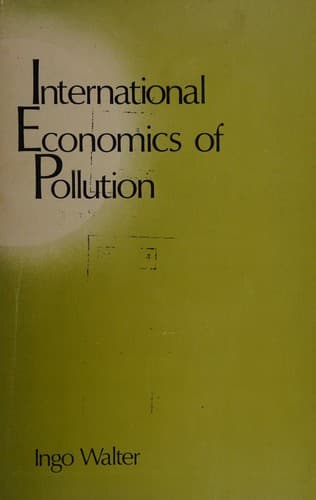 Cover image for International economics of pollution