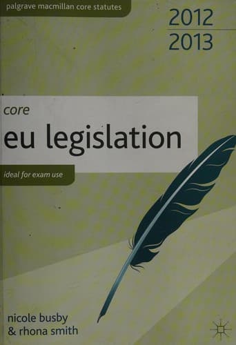 Cover image for Core EU legislation