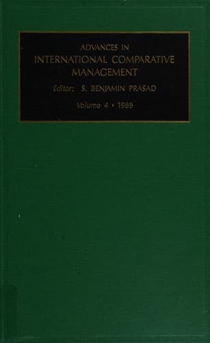 Cover image for Advances in international comparative management.