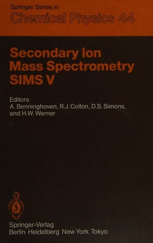 Cover image for Secondary Ion Mass Spectrometry Sims V