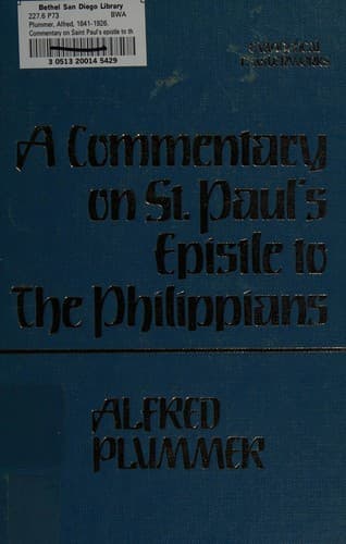 Cover image for A commentary on St. Paul's Epistle to the Philippians