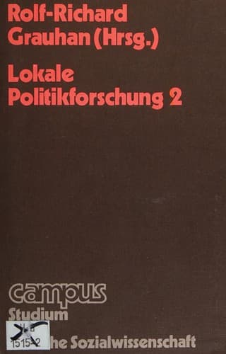 Cover image for Lokale Politikforschung