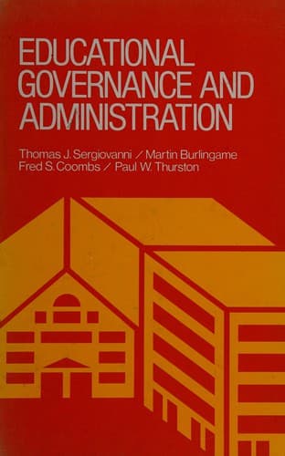 Cover image for Educational governance and administration