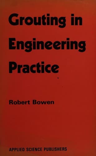 Cover image for Grouting in engineering practice