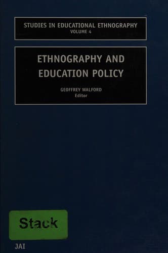 Cover image for Ethnography and education policy