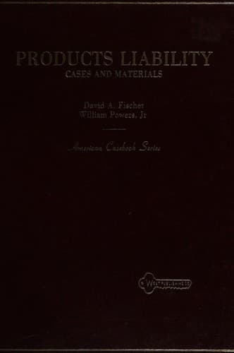 Cover image for Products liability