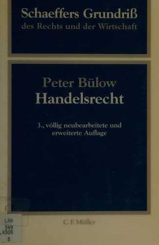 Cover image for Handelsrecht