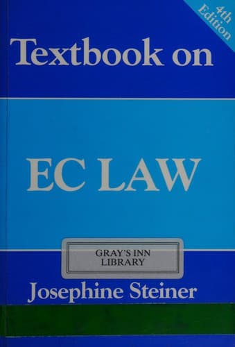 Cover image for Textbook on EC law