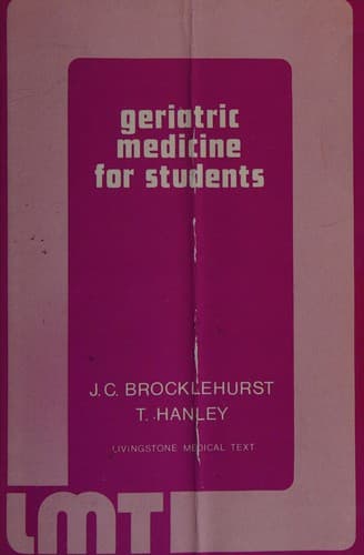 Cover image for Geriatric medicine for students