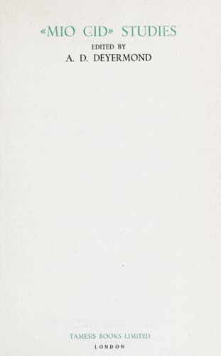 Cover image for "Mio Cid" Studies