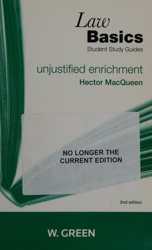 Cover image for Unjustified enrichment