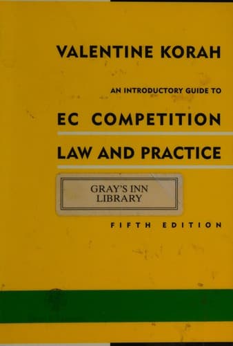 Cover image for An introductory guide to EC competition law and practice